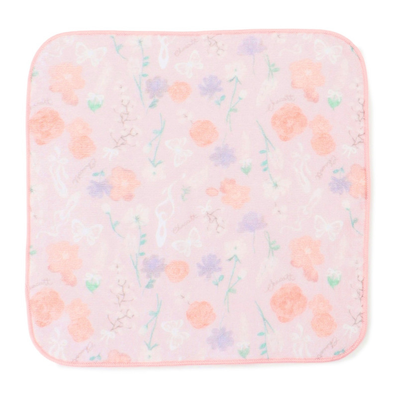 フラワーハンドタオル(ロイヤルピンク--)