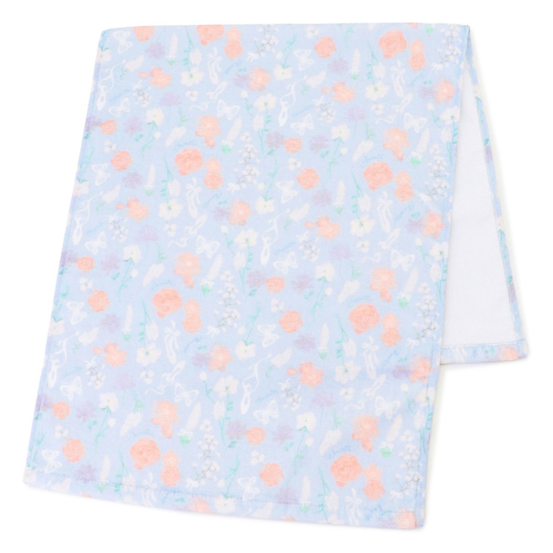 フラワーフェイスタオル(ベビーブルー--)
