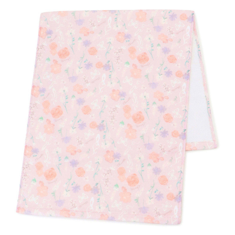 フラワーフェイスタオル(ロイヤルピンク--)