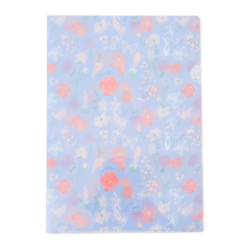 フラワークリアファイル(ベビーブルー--)