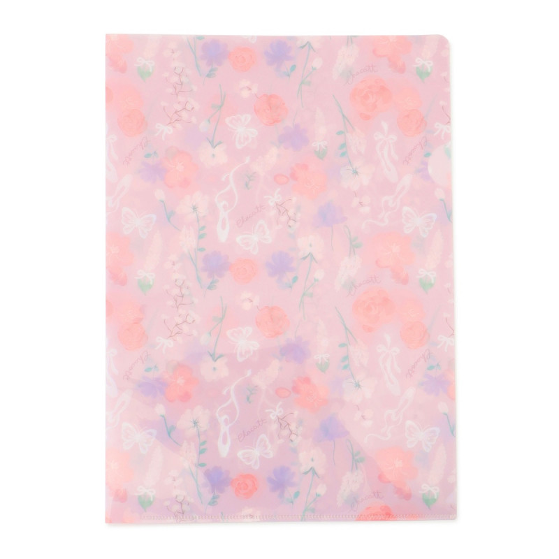 フラワークリアファイル(ロイヤルピンク--)