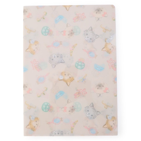 Catクリアファイル(オフホワイト-ー)