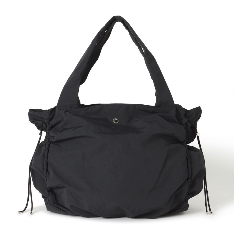 ★ギャザートートバッグ(ブラック--)