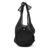 ★メッシュギャザーバッグ(ブラック--)