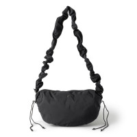 ★ギャザーショルダーバッグ(ブラック--)