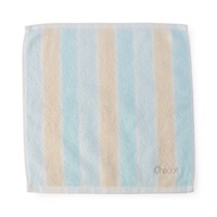 ストライプハンドタオル(ベビーブルー-ー)