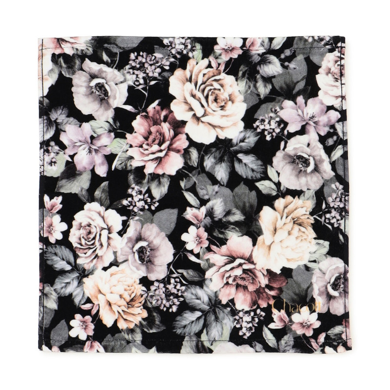 ★ビオーニハンドタオル(ブラックプリント--)