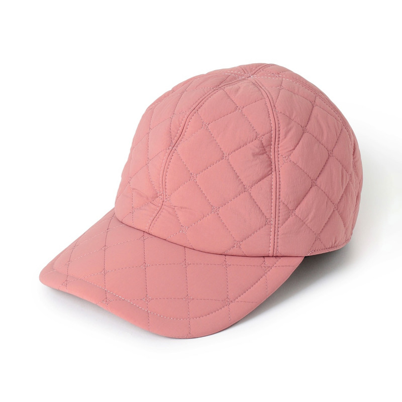 キルティングキャップ(グレイッシュローズ--)