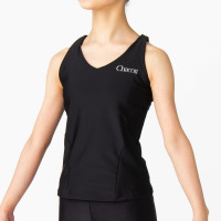 ★クロスバックロングトップ(ブラック-S)