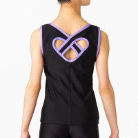 ハートロングトップ(ブラック×ヴァイオレット-S)