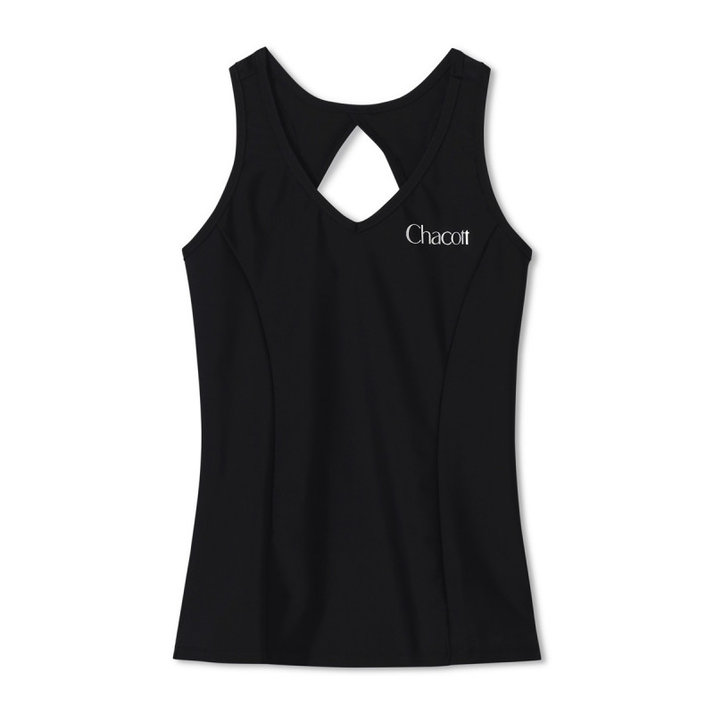 オープンバックロングトップII(ブラック-S)