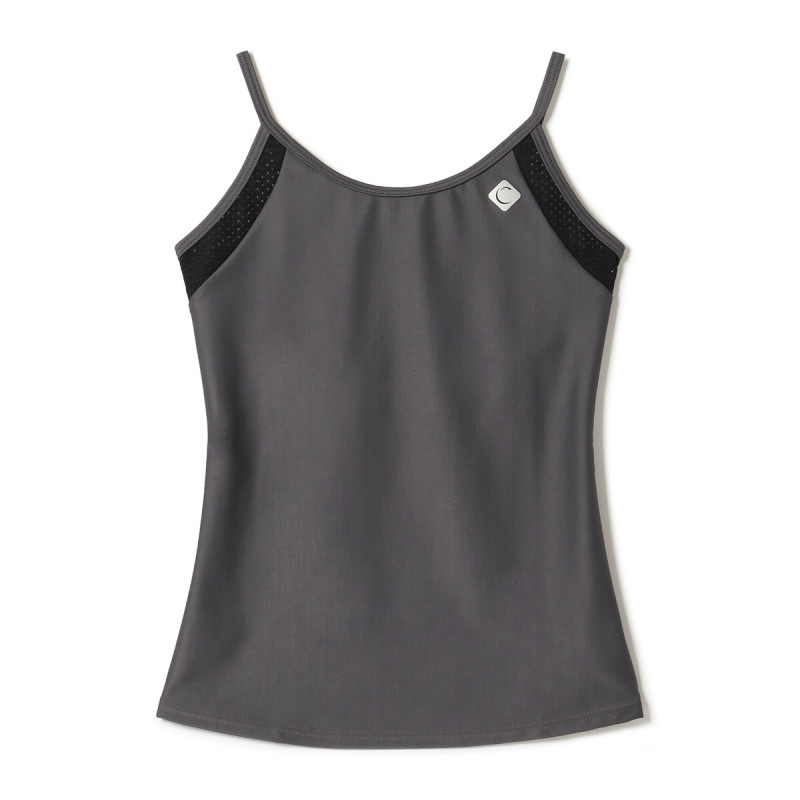 キャミソールロングトップ(ダークグレー-M)