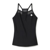 Yバックキャミソールロングトップ(ブラック-S)