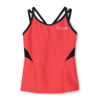 ★キャミソールロングトップ(レッド-S)