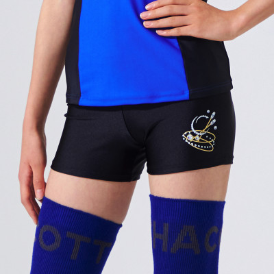 ラインストーンプリント1.5分丈スパッツ