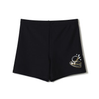 ラインストーンプリント1.5分丈スパッツ(ブラック-S)