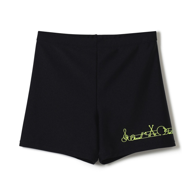 ネオンプリント1.5分丈スパッツ(イエロー-S)