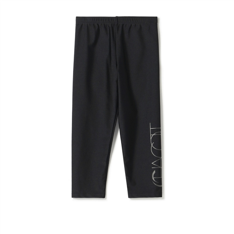 ロゴプリント7分丈スパッツ(ブラック-S)