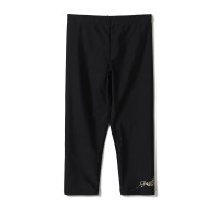 フェザープリント7分丈スパッツ(ブラック-S)