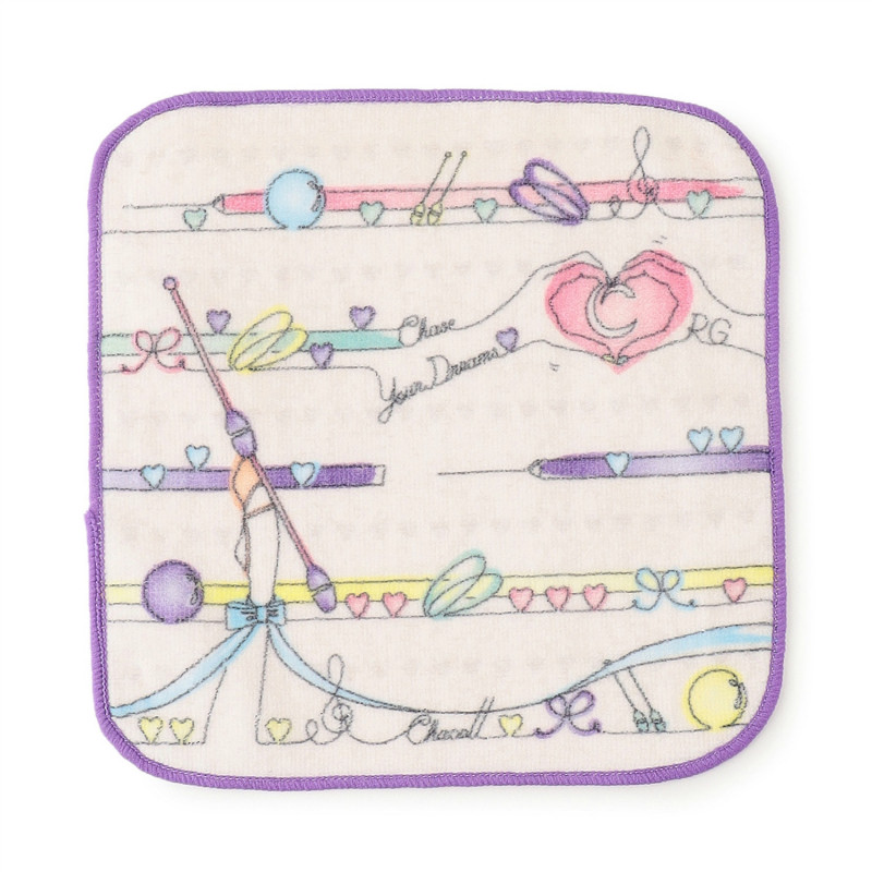 ミニタオル【シルエットイラスト】(グレージュ--)