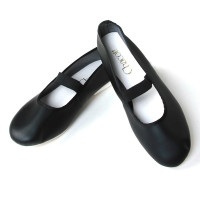 【フォークダンス】フォークダンスシューズ ライト(ブラック-22.5)