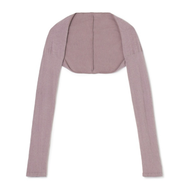 ★アームカバー〈サーモギア糸使用〉(グレイッシュライラック-M〜L)