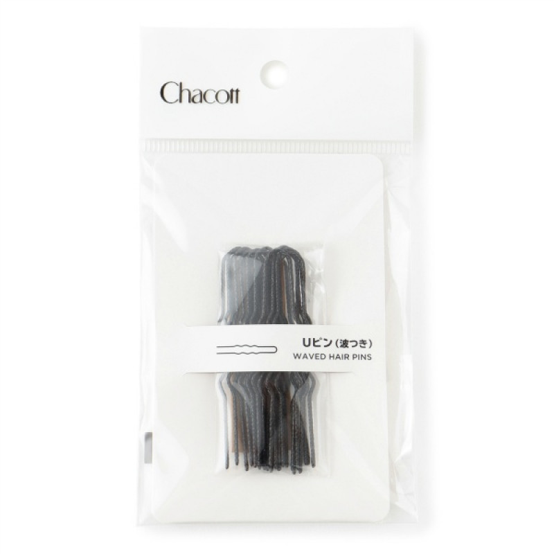 Ｕピン（波つき）【55ｍｍ×15本入り】(ブラック--)