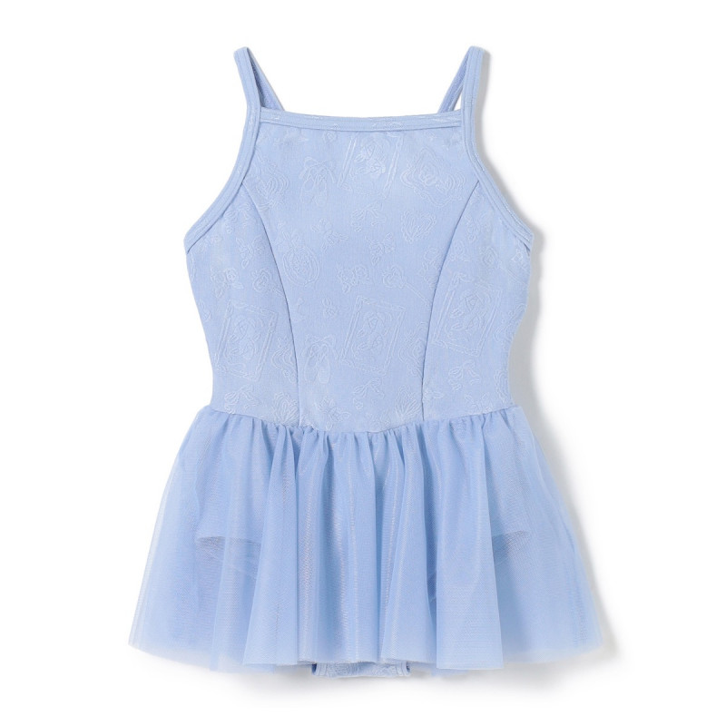 ★スカート付レオタード(サックスブルー-110)