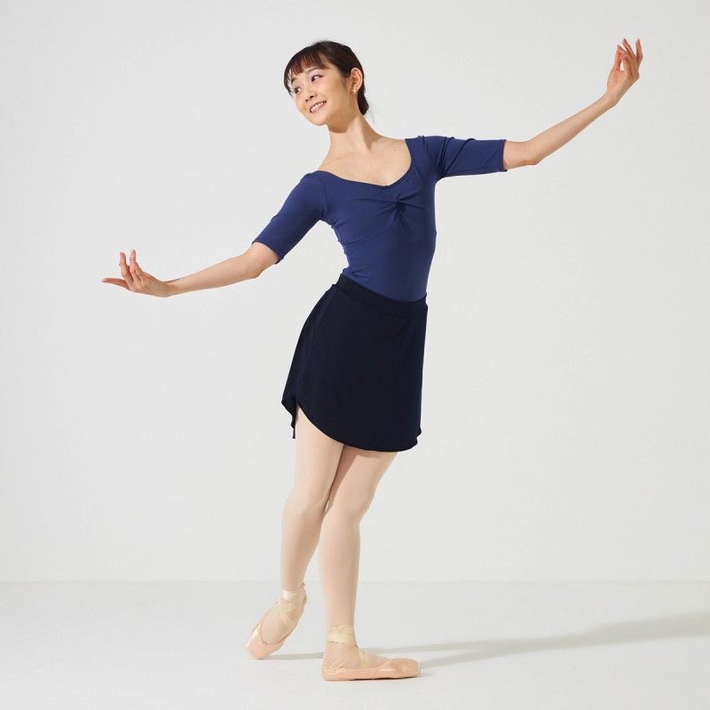 チャコット バレエ レオタード ワンピース型（ネイビー） 5分袖レオタード 商品ページ | チャコットオンラインショップ