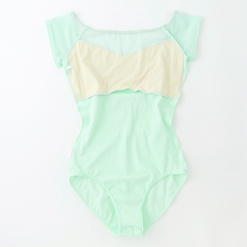 【新品 新商品】チャコット リーフグリーン フレンチスリーブレオタード Lサイズ 新品 新商品】チャコット リーフグリーン フレンチスリーブレオタード