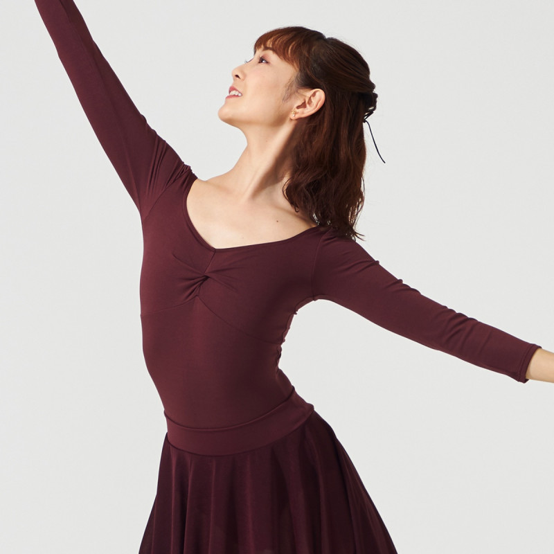 ☆8分袖レオタード 商品ページ | チャコットオンラインショップ