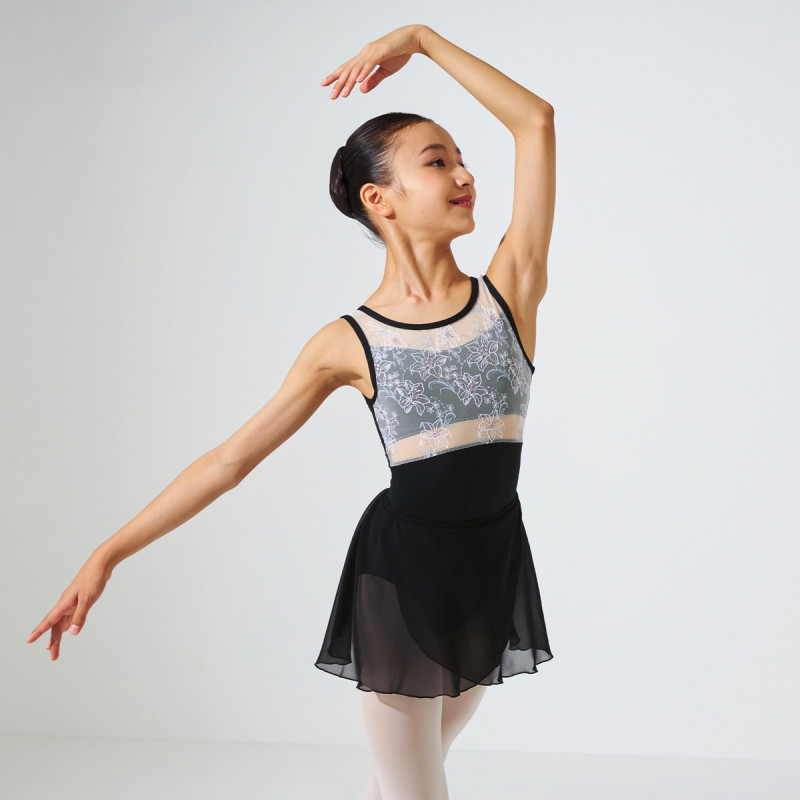 チャコット　アスリートライン ダンススカート　黒　Mサイズ 社交ダンス 衣装 スタンダード スカート レッスンウェア 練習着 黒