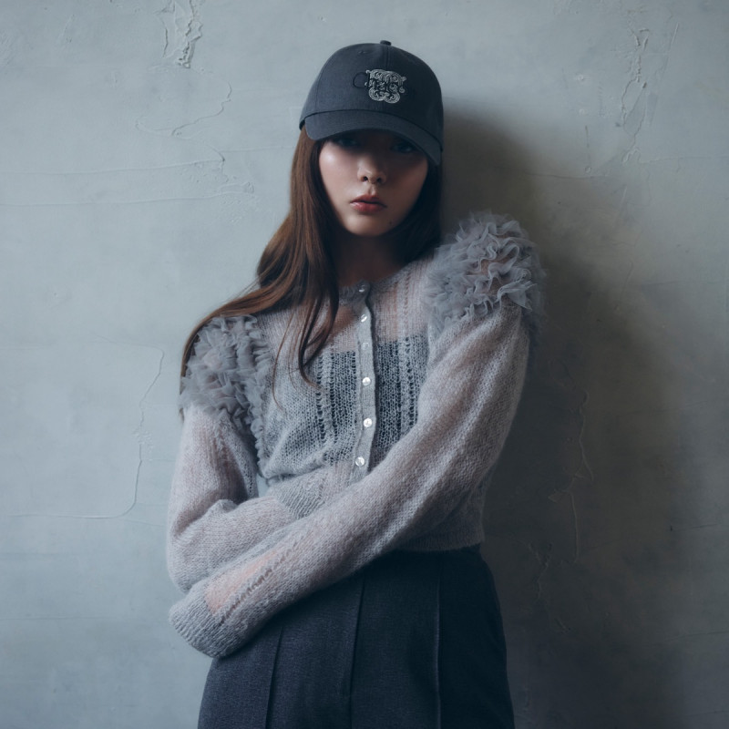 SNIDEL　Chacottチュールスリーブニットカーディガン　グレー SNIDEL｜【Chacott】チュールスリーブニットカーディガン | Rakuten