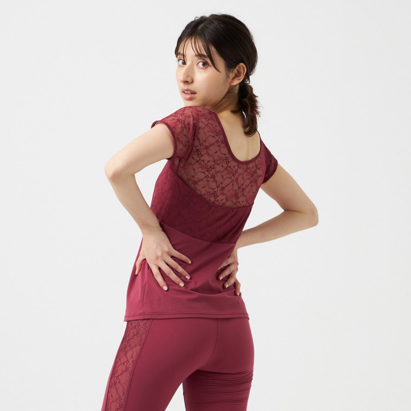 チャコット　レースコンビスクエアネックトップス レースコンビスクエアネックトップ 商品ページ | チャコットオンライン