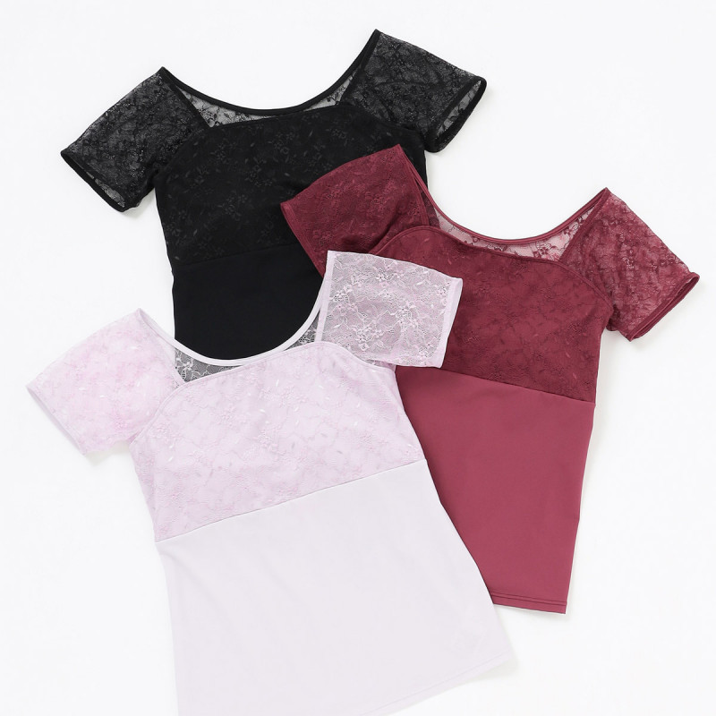 チャコット　レースコンビスクエアネックトップス レースコンビスクエアネックトップ 商品ページ | チャコットオンライン