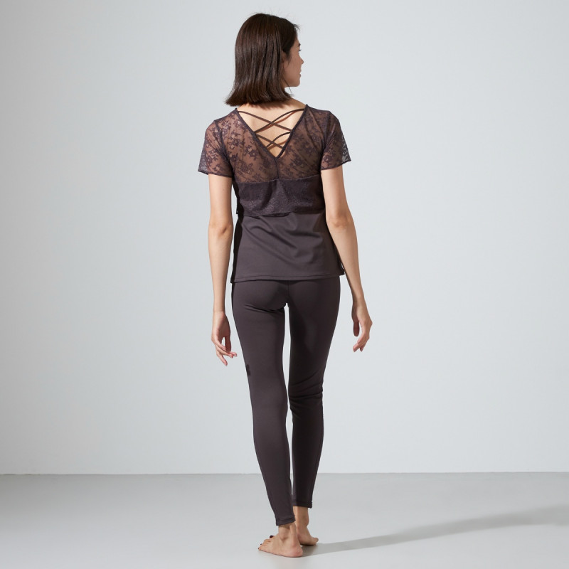 胸部分レース仕様チャコットで購入 ☆レースコンビレースアップトップ 商品ページ | チャコットオンライン