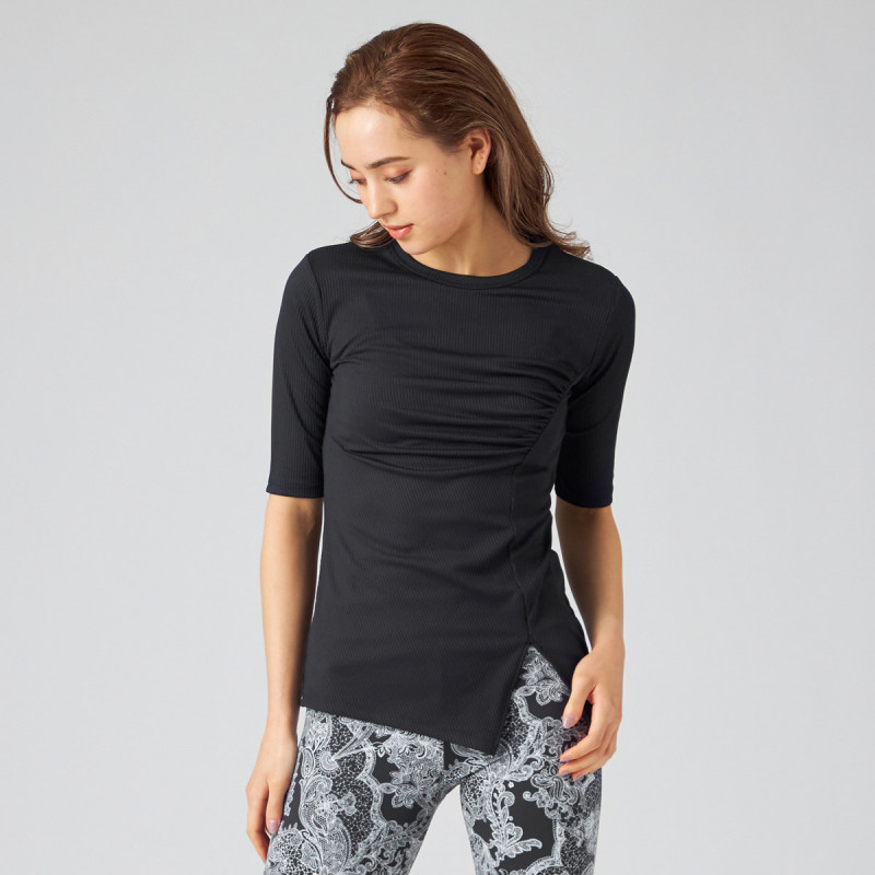 ☆リブ5分袖Tシャツ 商品ページ | チャコットオンラインショップ