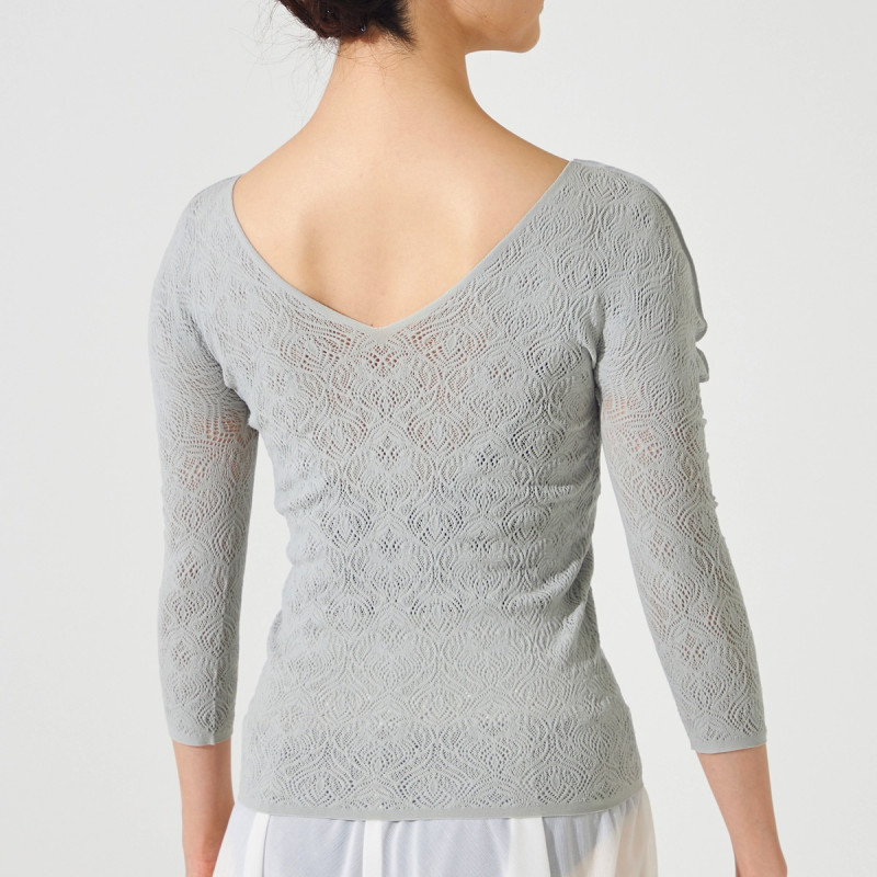 チャコット　2way ノーソーイングニット Vネック　白 チャコット 2way ノーソーイングニット Vネック 白 クリスタル ノー