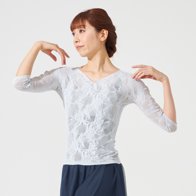 ノーソーイングニット】キシリトールシアーレース2Wayトップ 商品