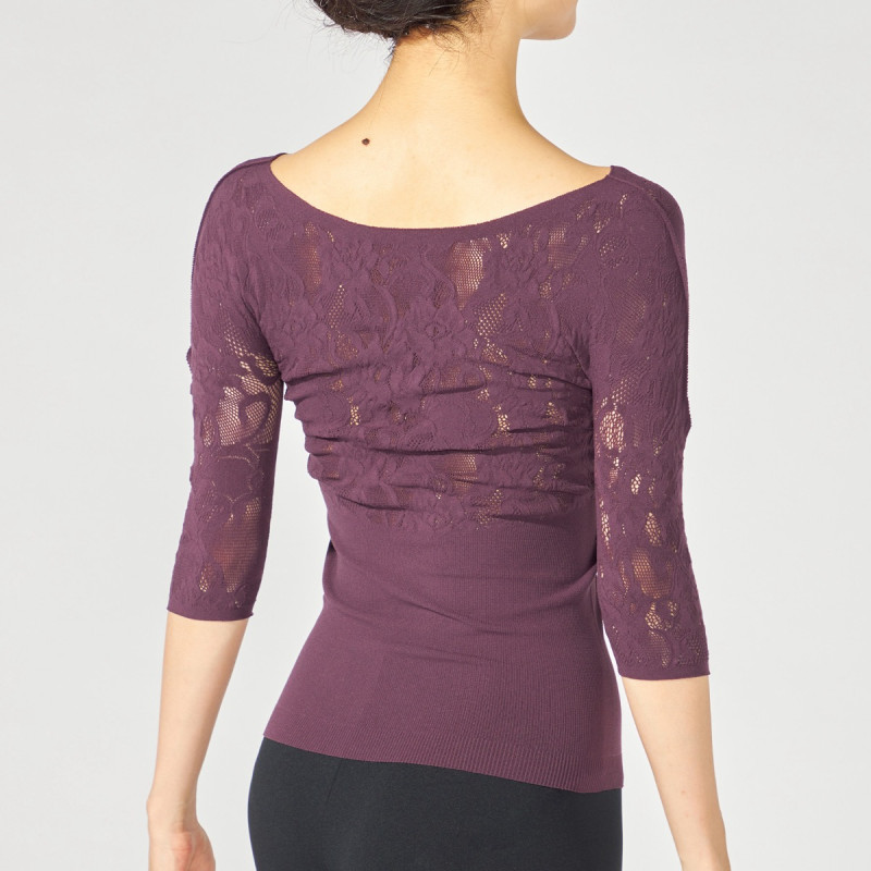 ノーソーイングニット】カップ付きバレリーナネックトップ 商品ページ