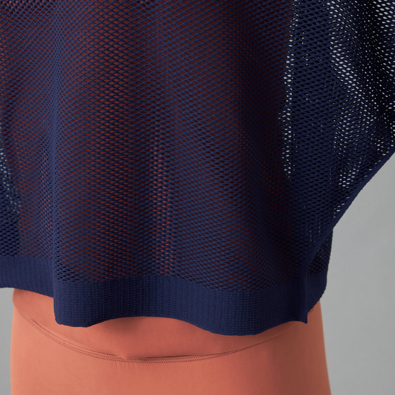 ノーソーイングニット】7分袖メッシュニットTシャツ 商品ページ