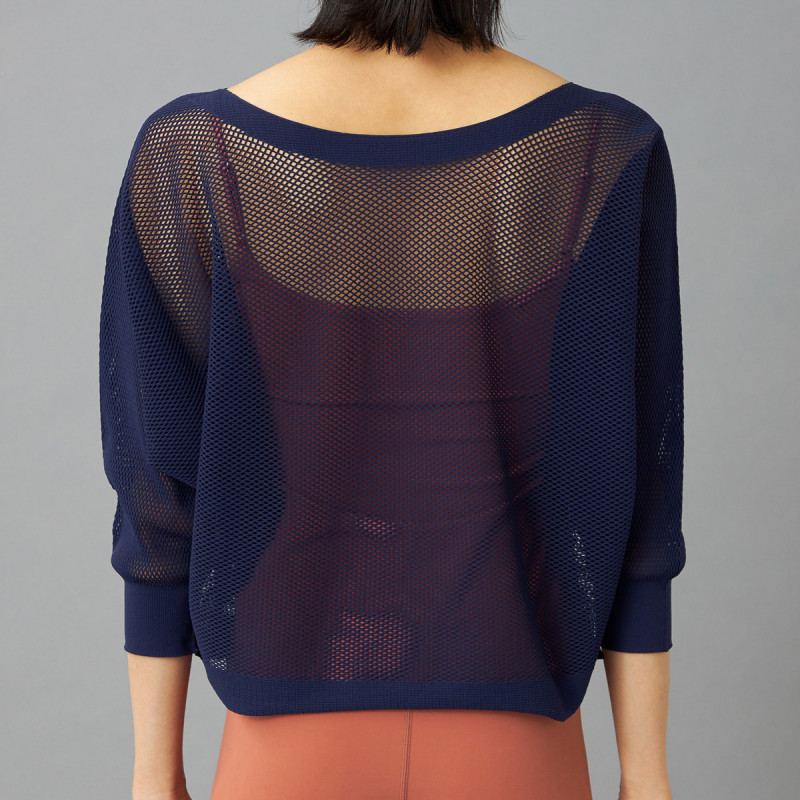 ノーソーイングニット】7分袖メッシュニットTシャツ 商品ページ