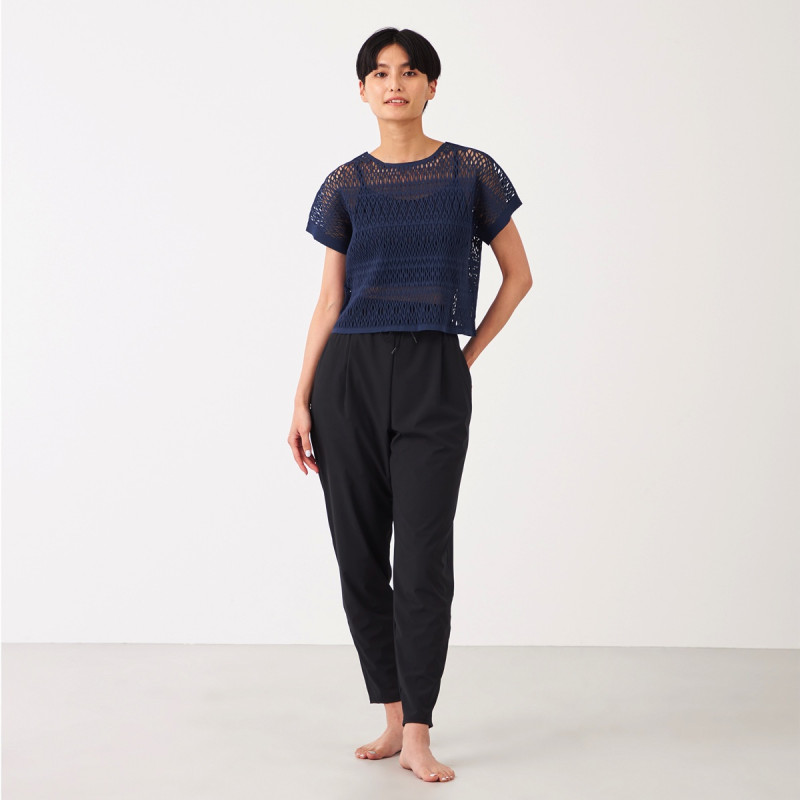 ノーソーイングニット】レース調ニットTシャツ 商品ページ