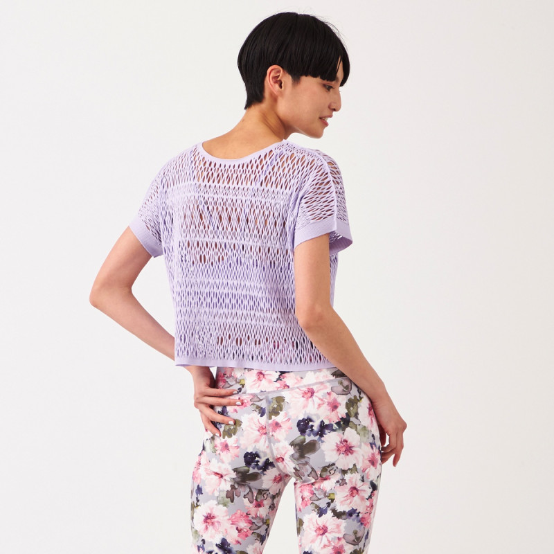 ノーソーイングニット】レース調ニットTシャツ 商品ページ