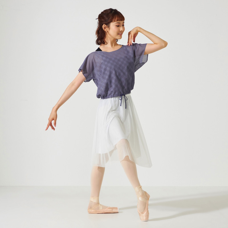 チャコット　ノーソーイング　ジゼルデザインニット　サーモンピンク　M新品タグ付き Chacott（チャコット）の「【ノーソーイングニット】ジゼルデザイン