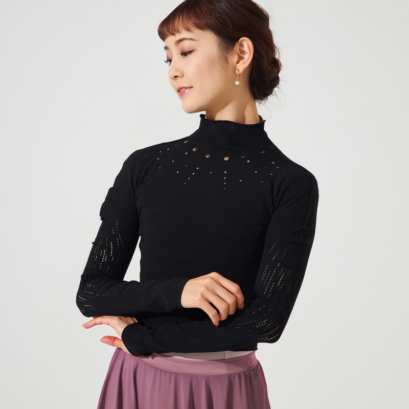 ノーソーイングニット】スタッズハイネックショートトップ 商品ページ