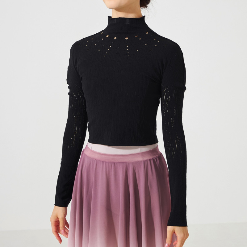 ノーソーイングニット】スタッズハイネックショートトップ 商品ページ