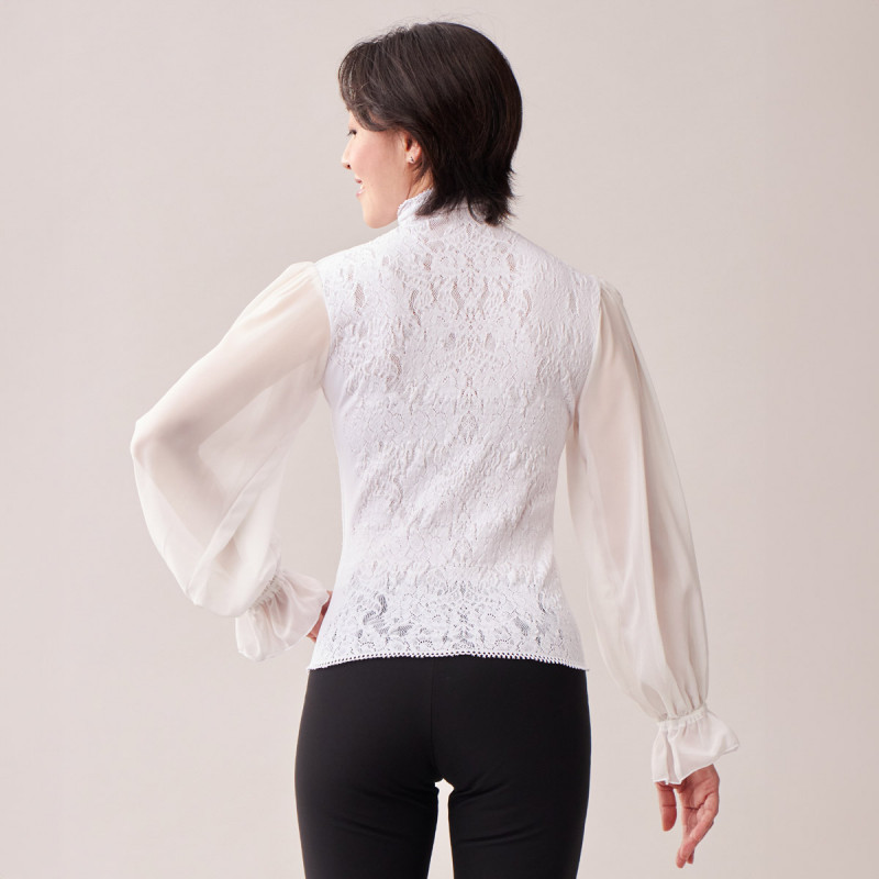 ノーソーイングニット】ドレープスリーブハイネックニット 商品ページ