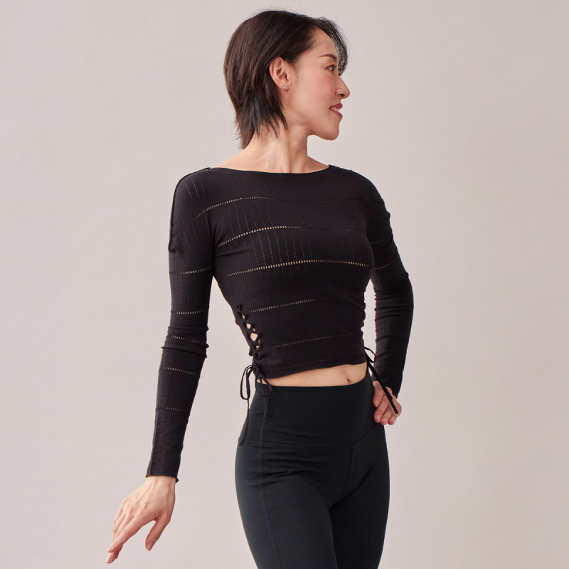 ノーソーイングニット】ジオメトリックショートニットトップ 商品