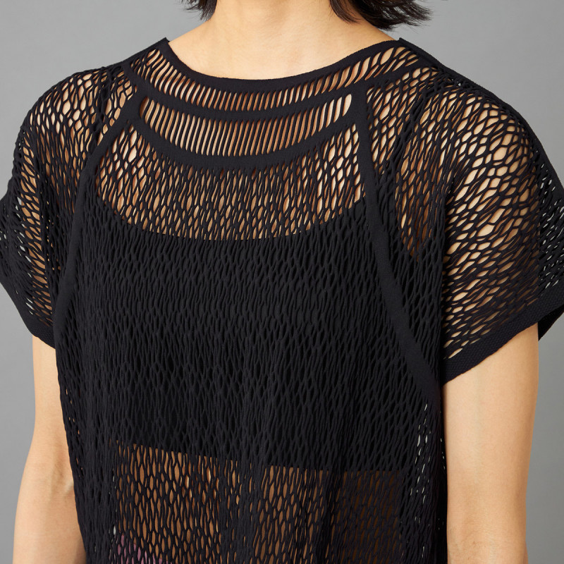 ノーソーイングニット】ランダムメッシュニットTシャツ 商品ページ